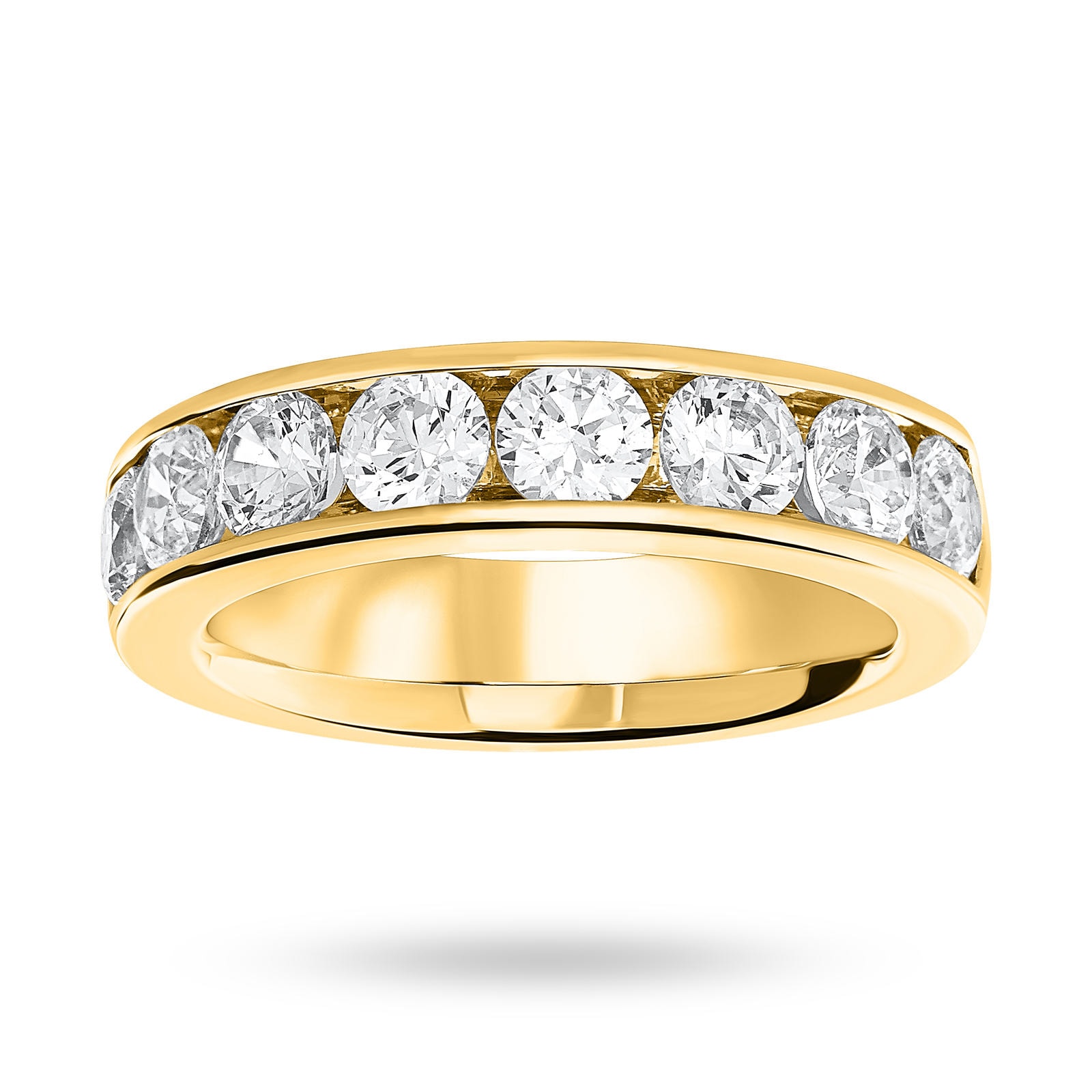 9 Carat Yellow Gold 1.85 Carat Brilliant Cut Half Eternity Ring - Ring Size J