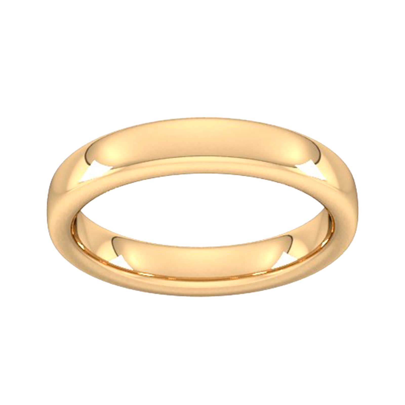 4mm Slight Court Extra Heavy Wedding Ring In 18 Carat Yellow Gold - Ring Size X