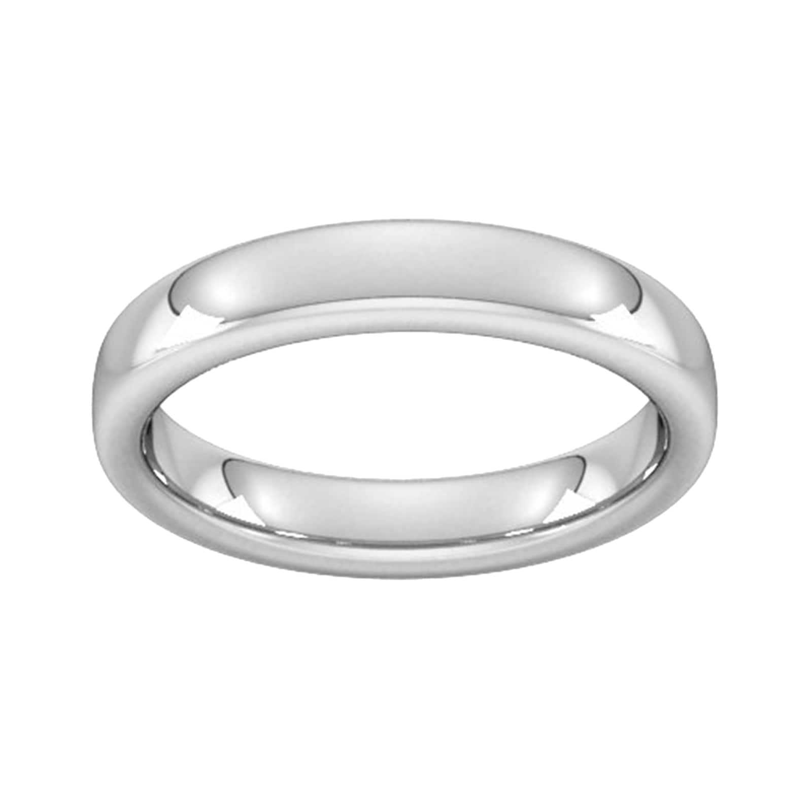 4mm Slight Court Extra Heavy Wedding Ring In 950 Palladium - Ring Size T