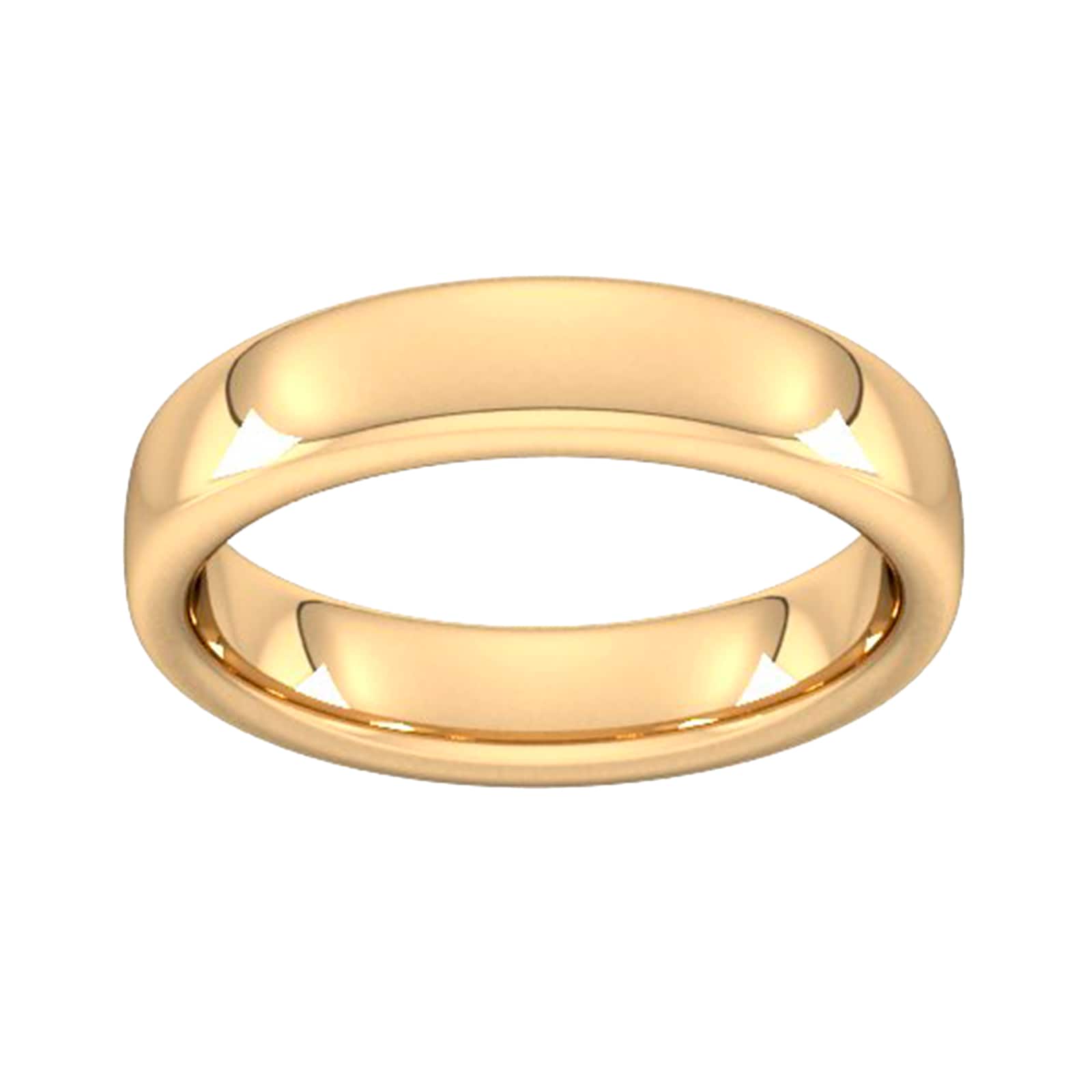 5mm Slight Court Extra Heavy Wedding Ring In 9 Carat Yellow Gold - Ring Size Q