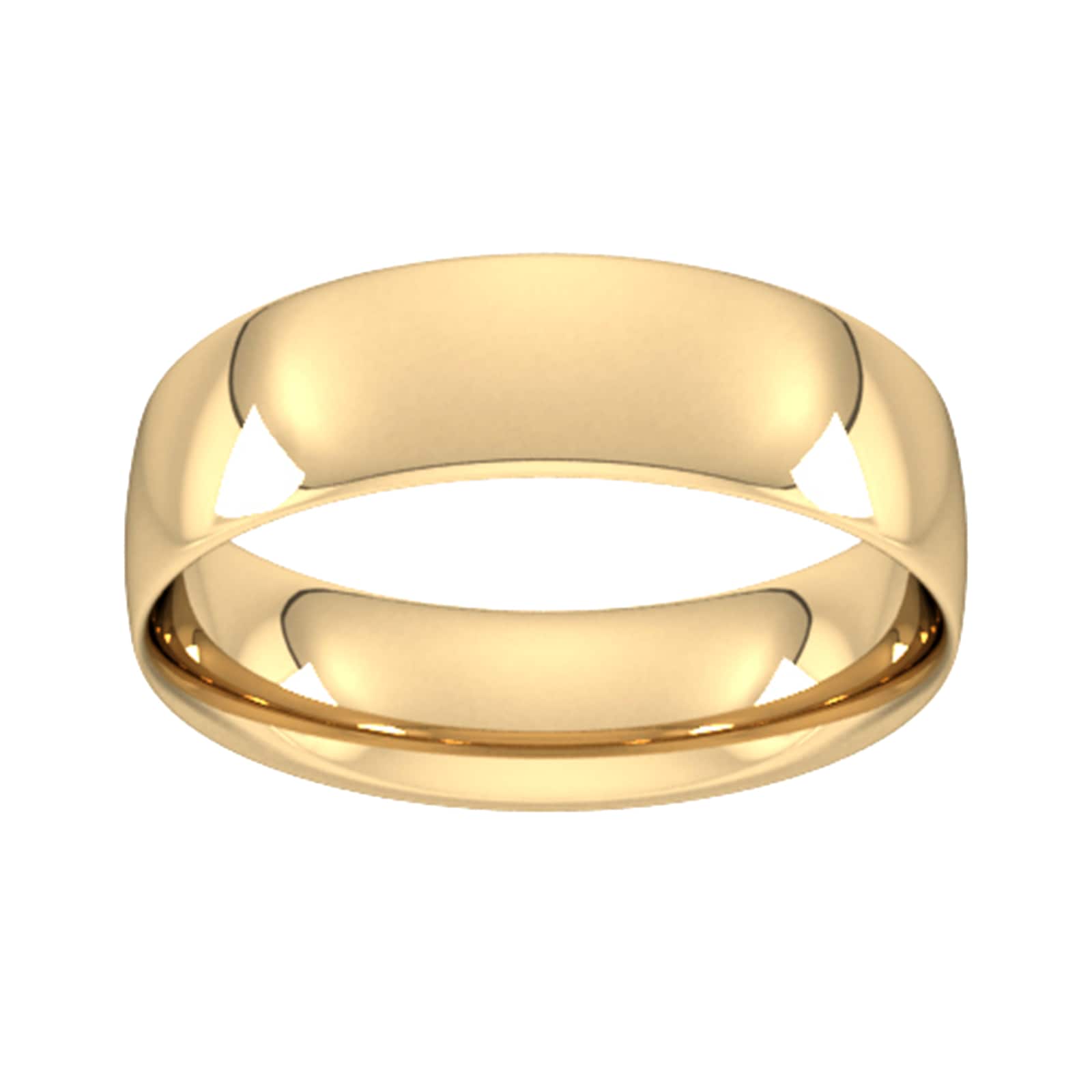 6mm Traditional Court Standard Wedding Ring In 9 Carat Yellow Gold - Ring Size W