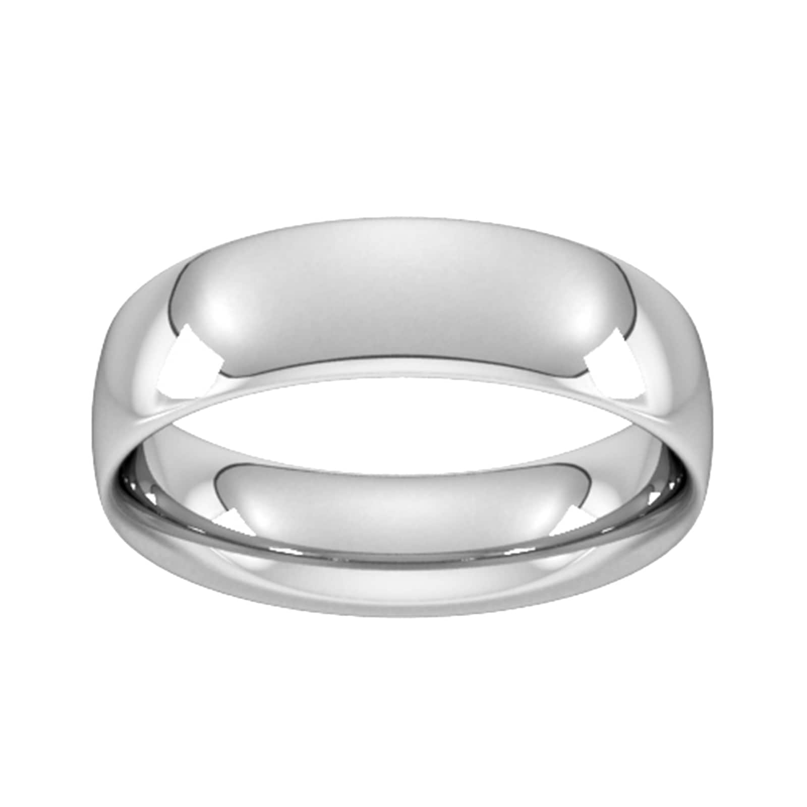 6mm Traditional Court Heavy Wedding Ring In Sterling Silver - Ring Size K