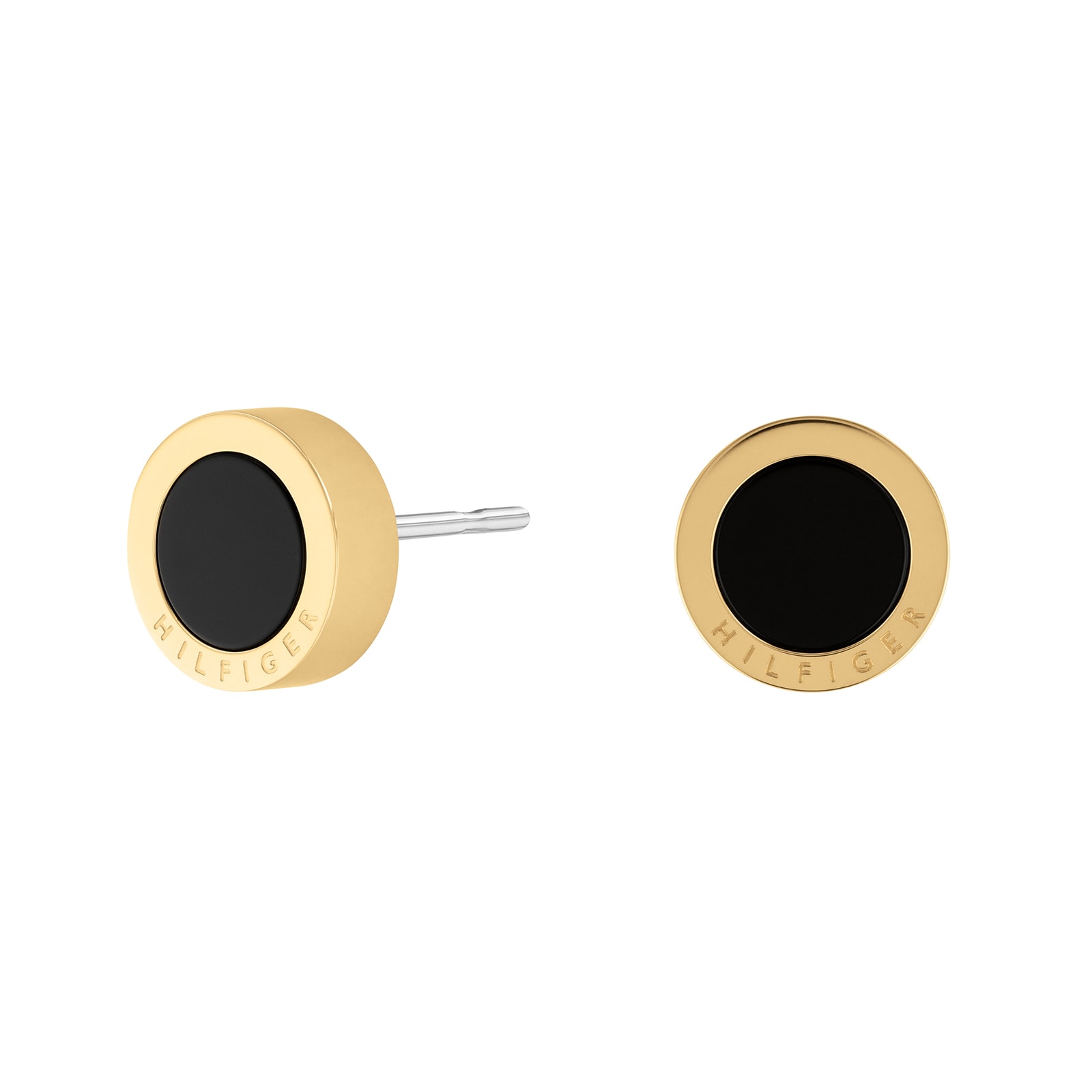 Yellow Gold Coloured Iconic Circle Stud Earrings