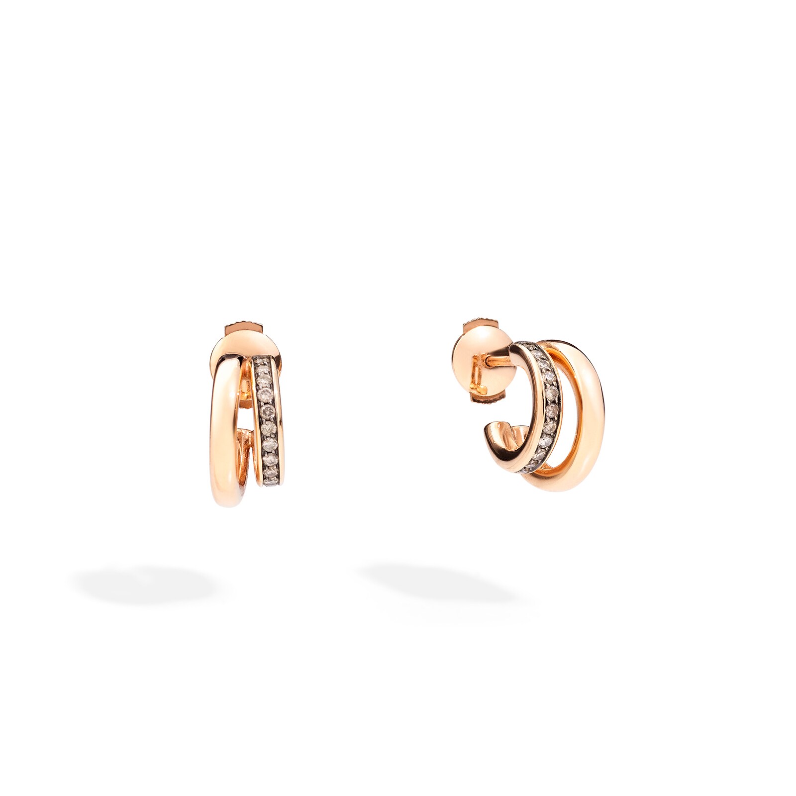 Together 18ct Rose Gold 0.40ct Brown Diamond Earrings