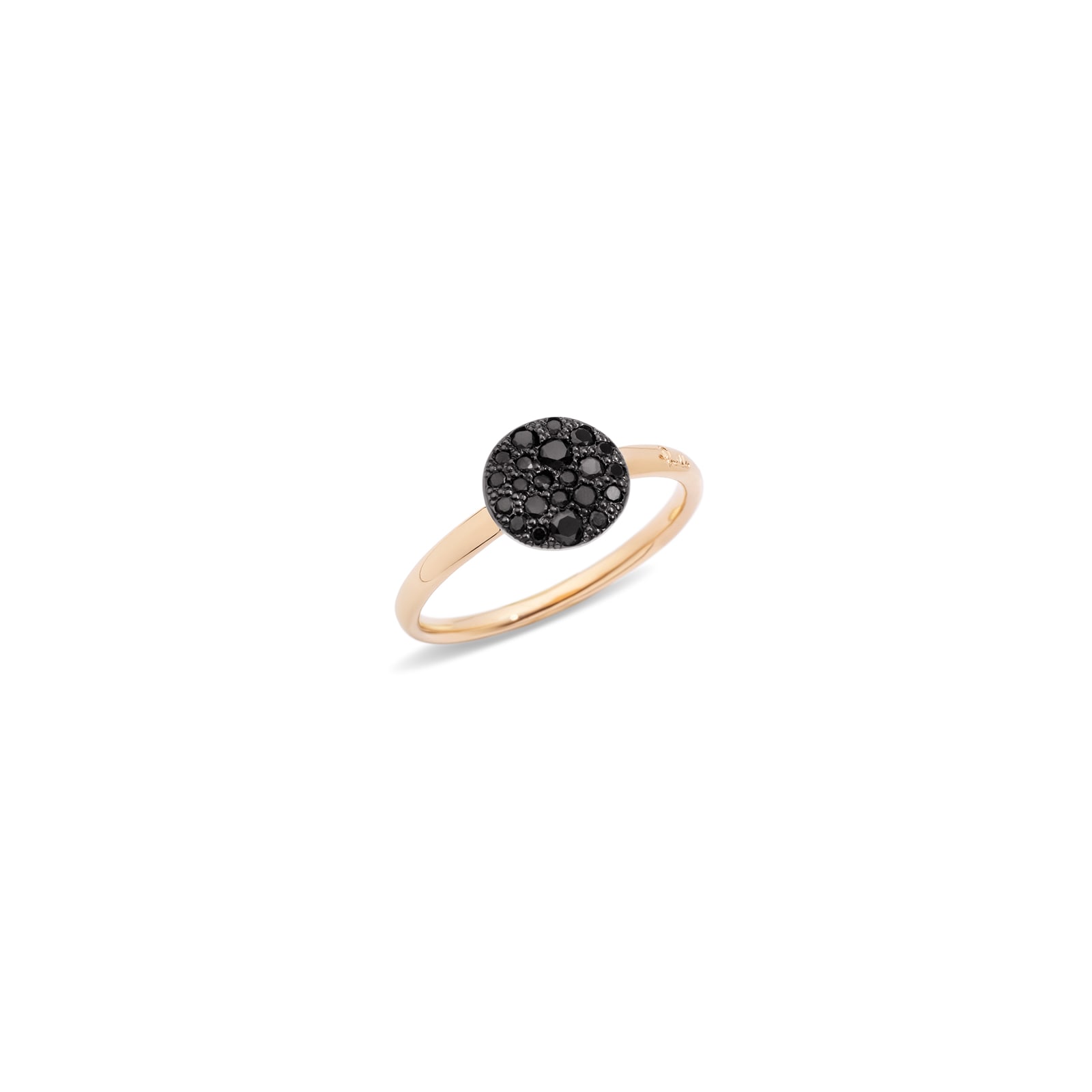 Sabbia 18ct Rose Gold 0.30ct Brushed Black Diamond Ring - Ring Size N