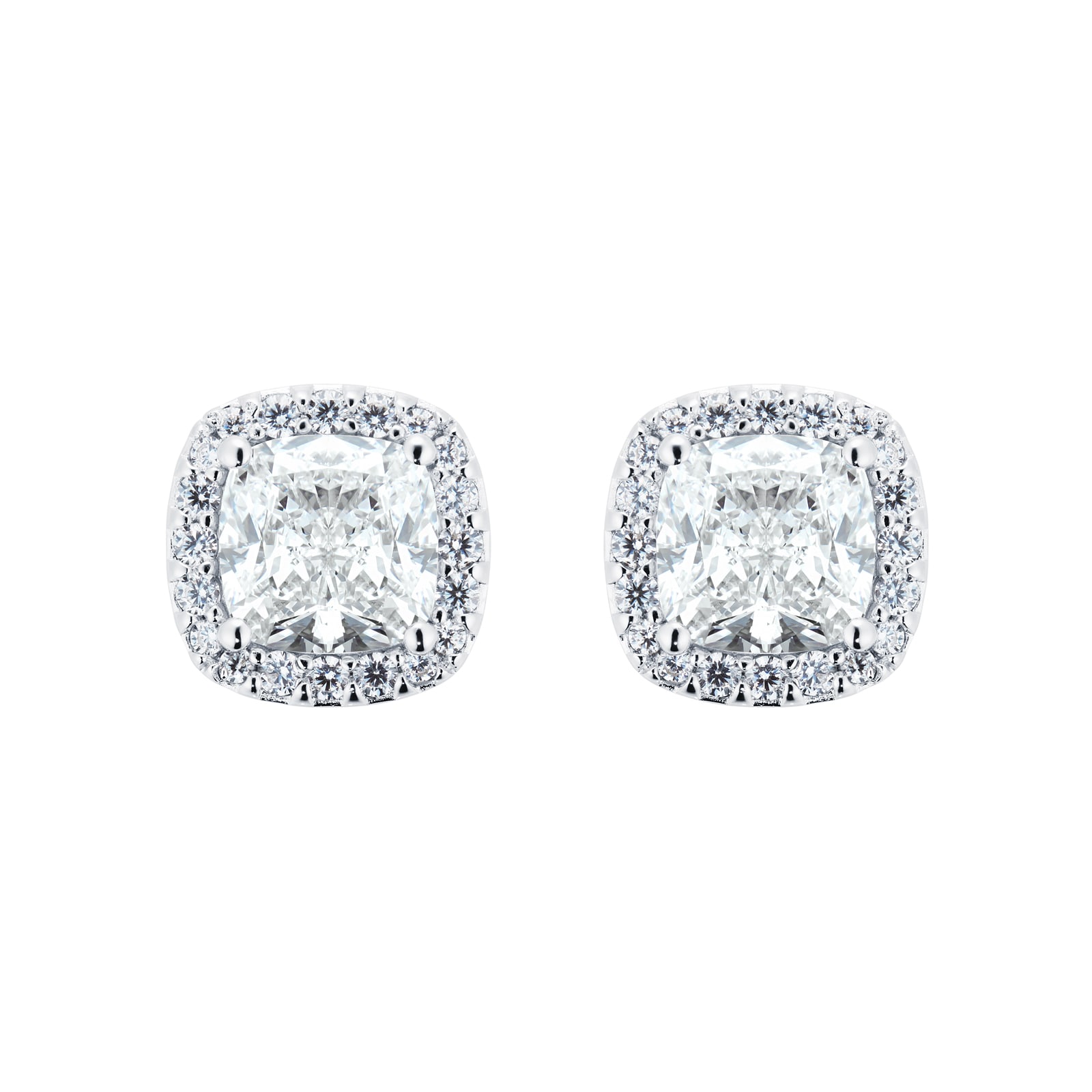 Silver Plated Kors Brilliance Halo Studs