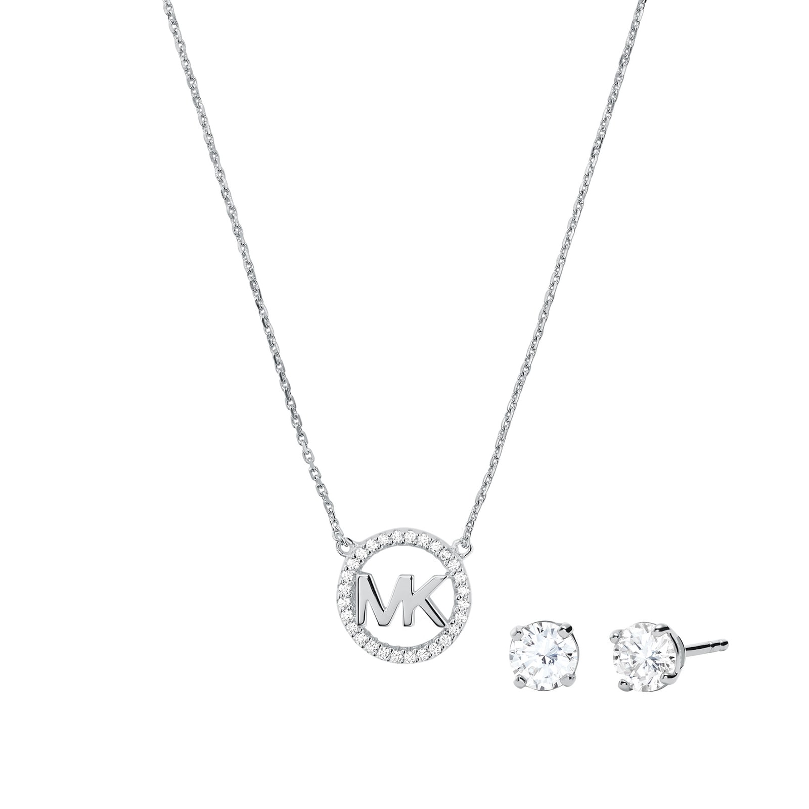 Silver Necklace & Earrings Box Set