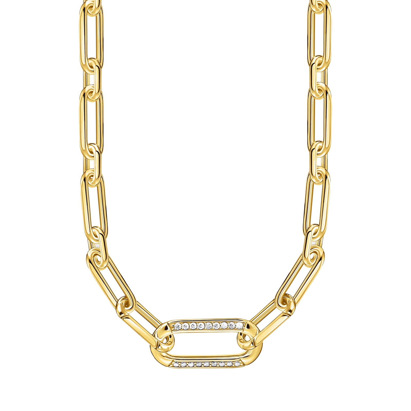 Yellow Gold Plated Link Necklace