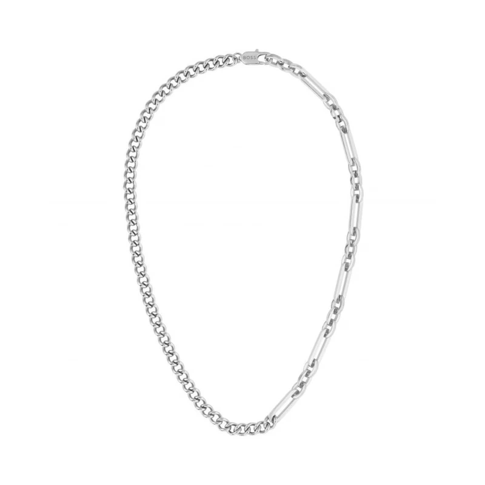 Mens Mattini Stainless Steel Chain & Links Necklace