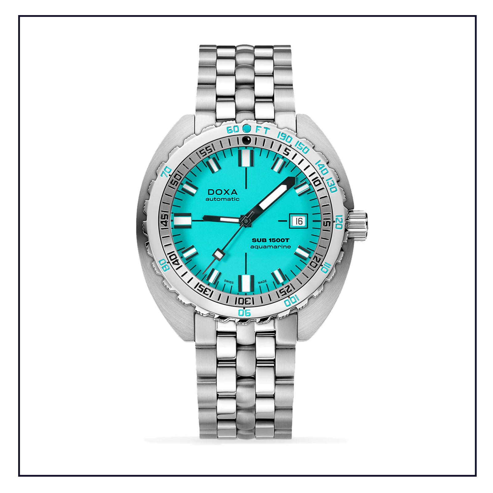 DOXA Sub 1500T Aquamarine Mens Watch