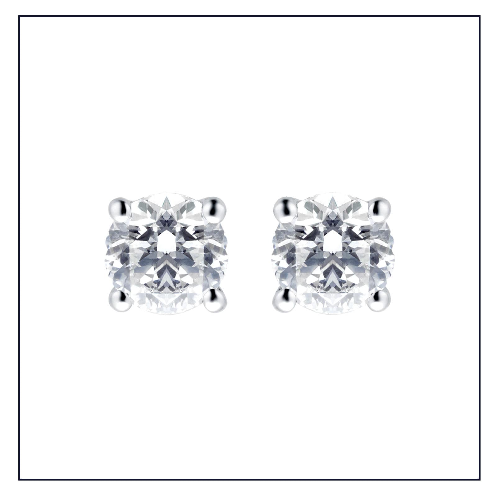 mappin-webb 9ct White Gold 0.30cttw Climber Stud Earrings