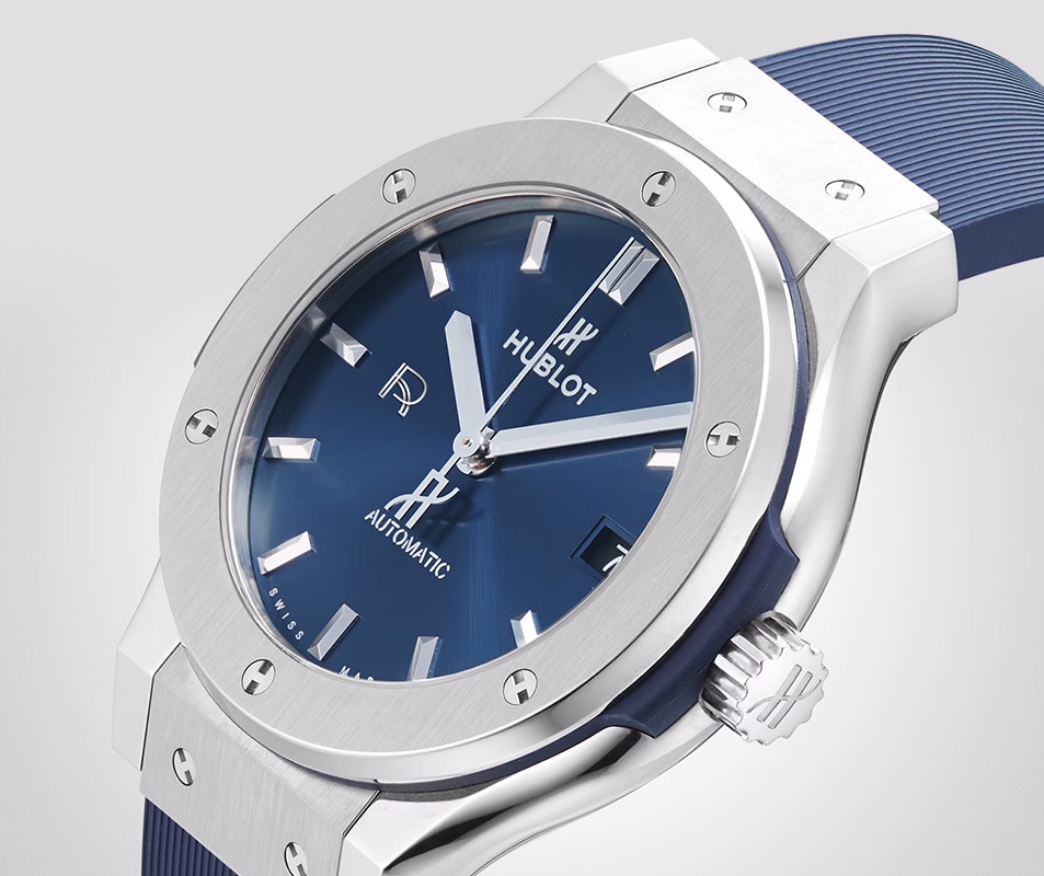 Hublot watch with motif on dial