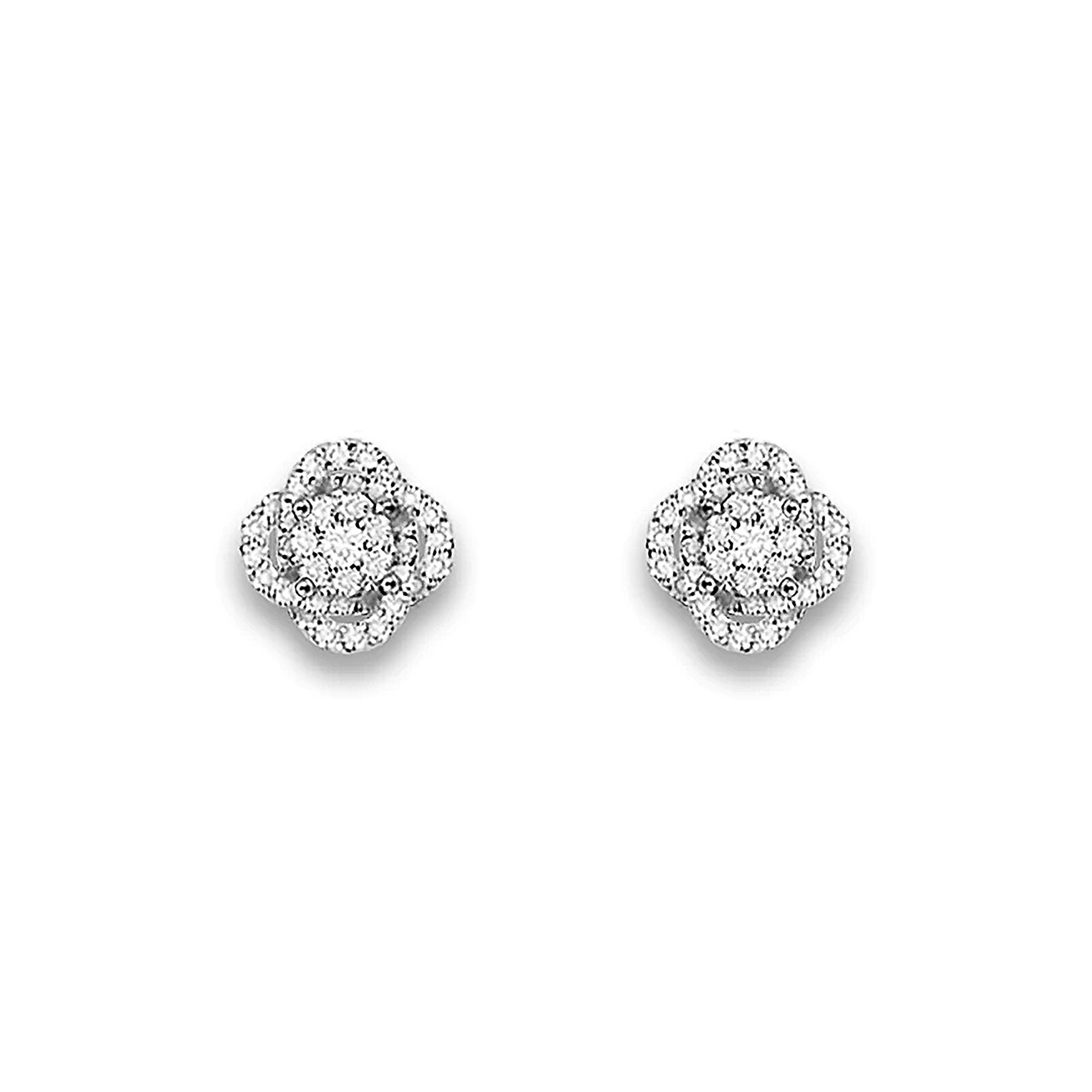 18k White Gold Exclusive Reflector 0.84cttw Diamond Stud Earrings