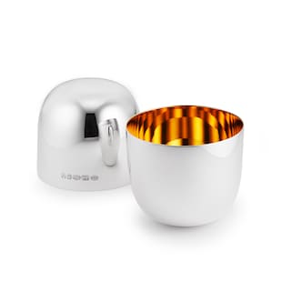 Mappin & Webb Sterling Silver and Gold Plated Tumbler Set