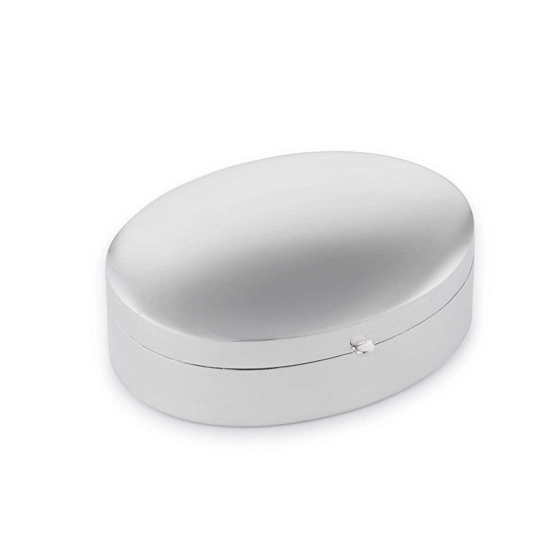 Mappin & Webb Sterling Silver Oval Trinket Box