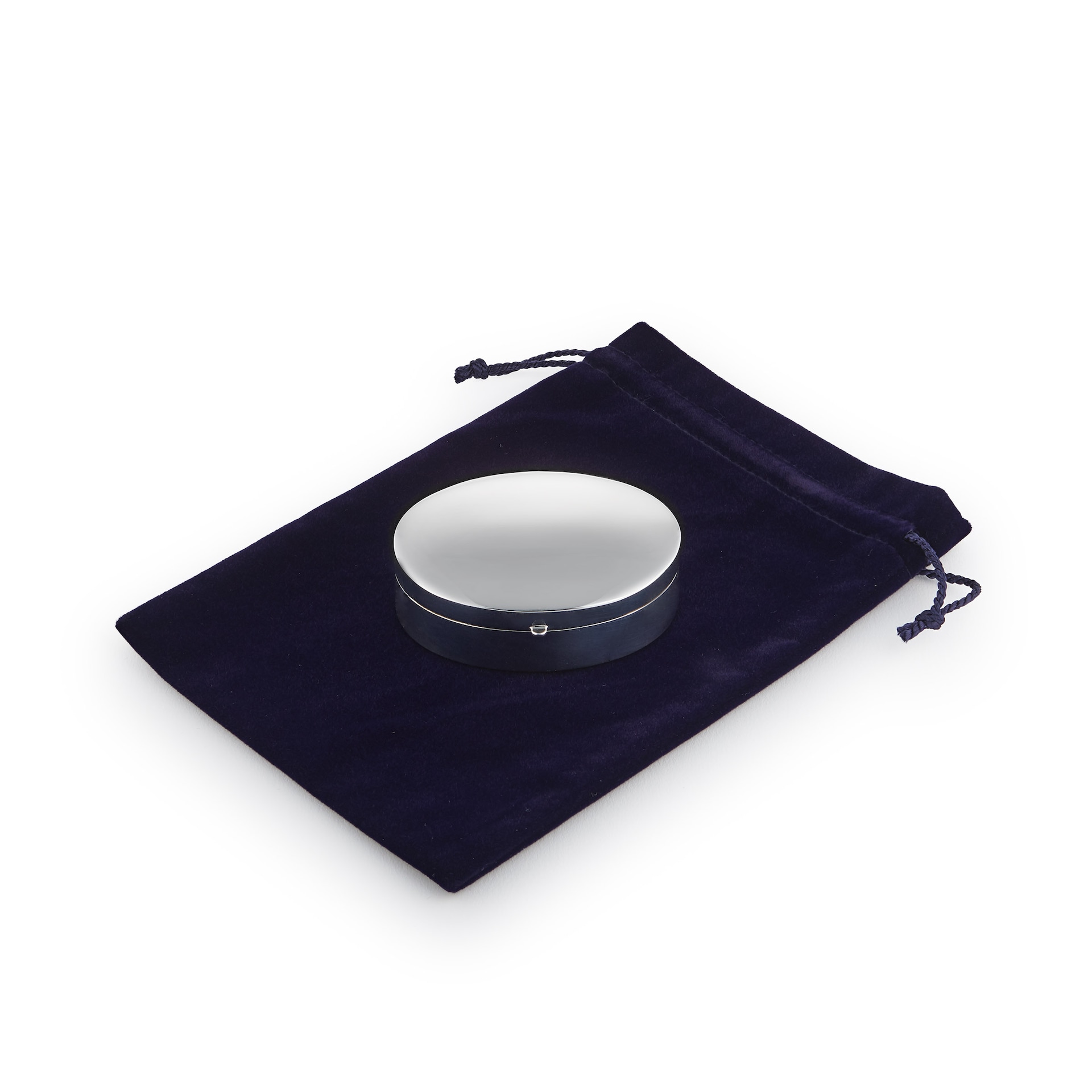 Mappin & Webb Sterling Silver Oval Trinket Box