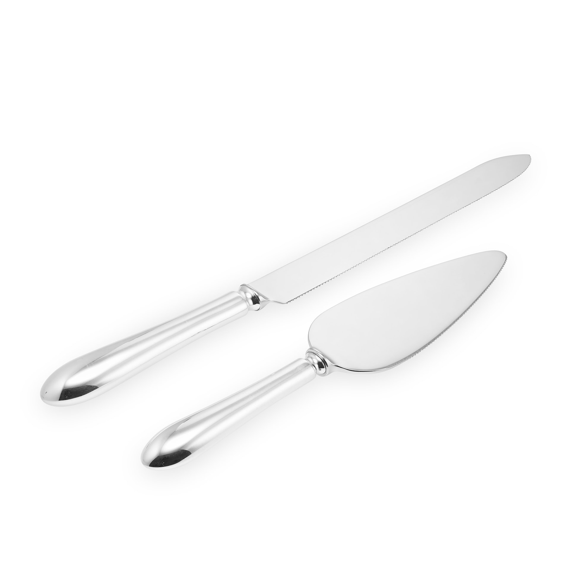 Mappin & Webb Silver Plate Cake Knife and Server Set