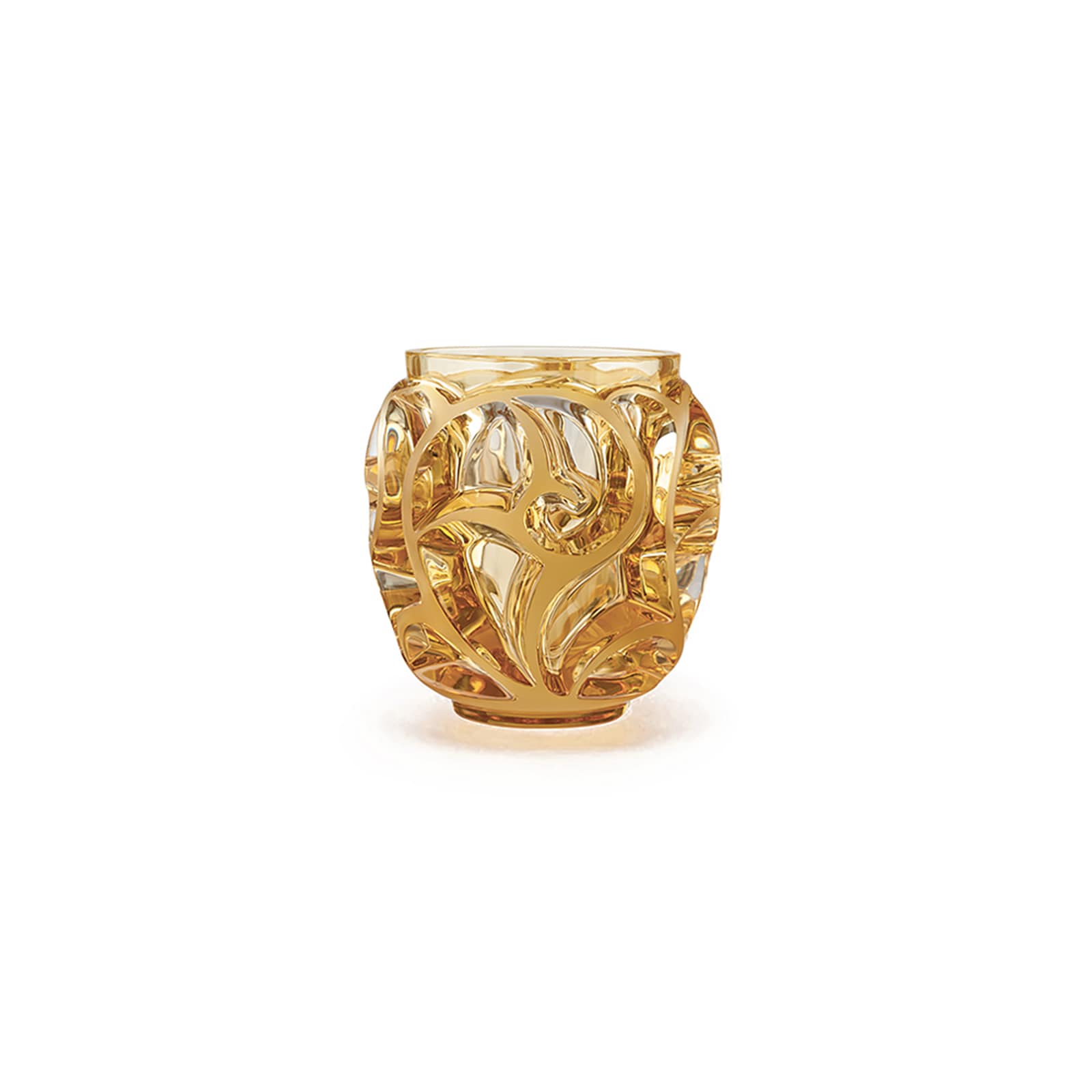 Lalique Amber Tourbillons Small Vase