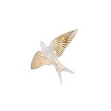 Lalique Gold Swallow Wings Up Wall Sculpture