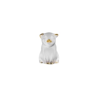 Lalique Gold Tipped Pig