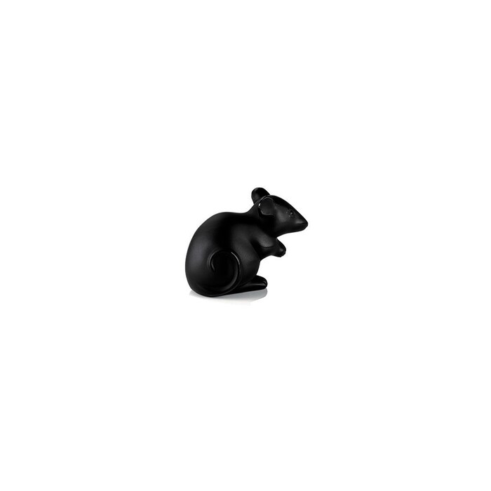 Lalique Black Mouse Sculpture