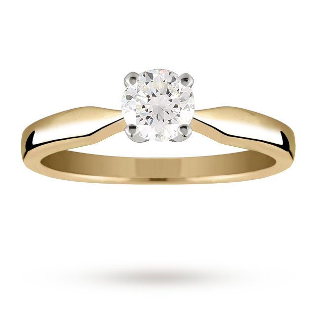 9 carat gold solitaire diamond ring