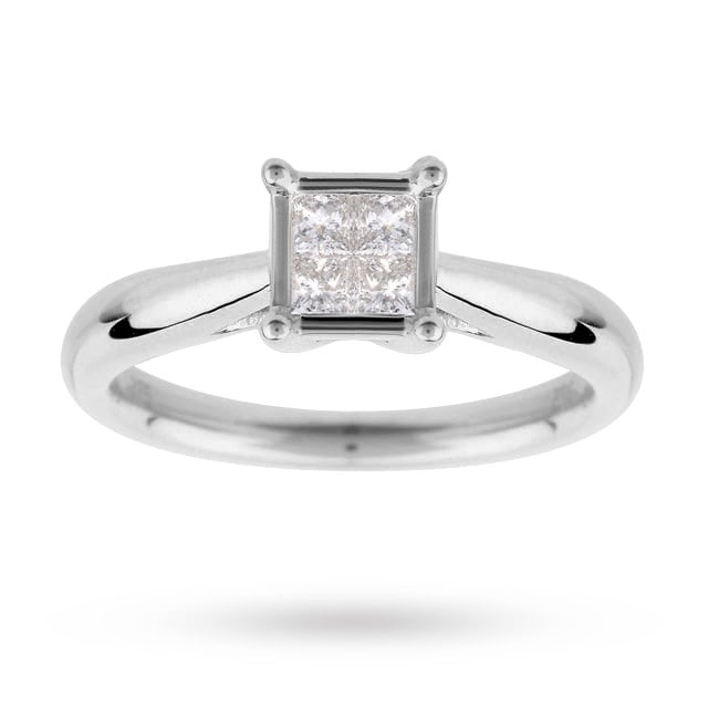 9 princess cut diamond ring