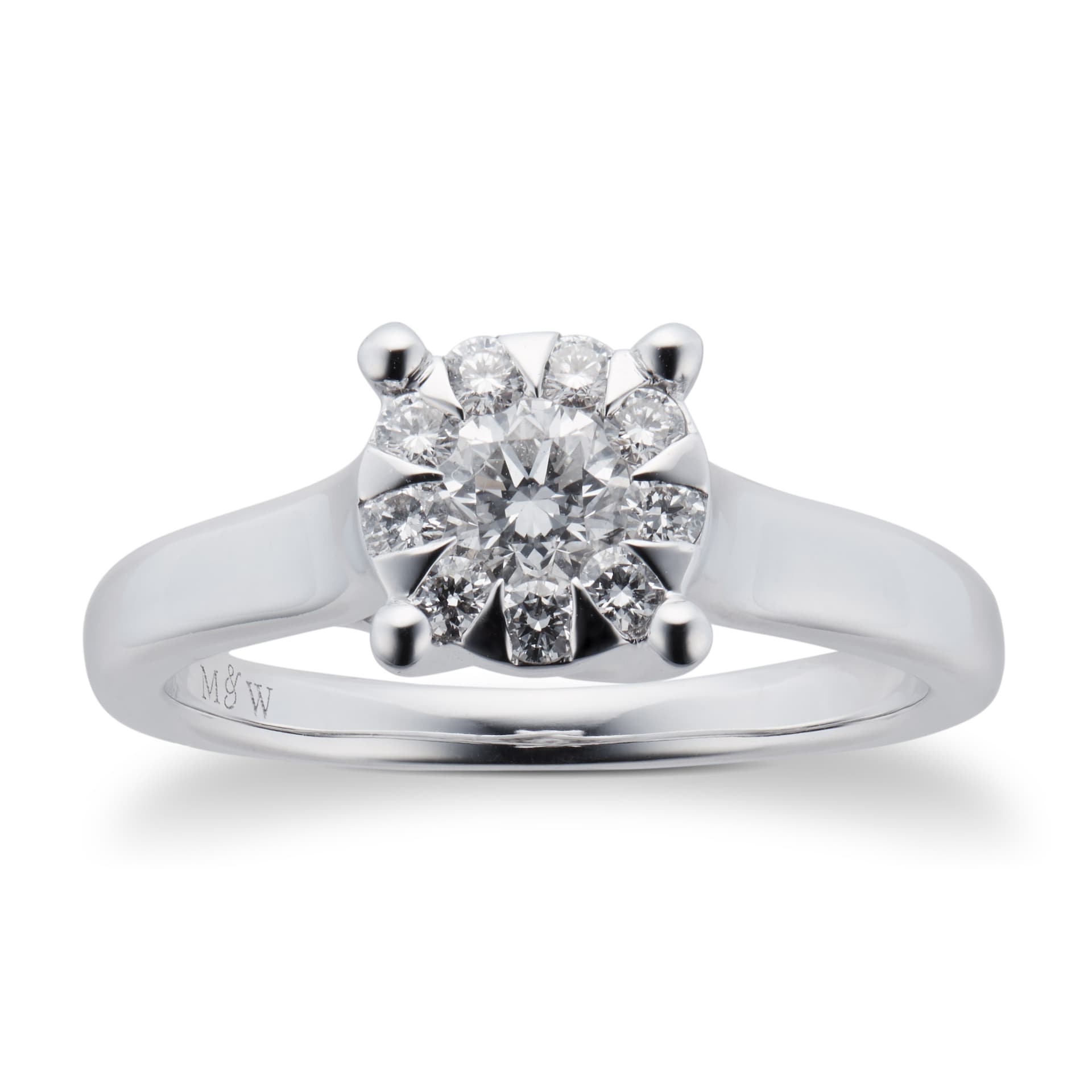 Mappin & Webb Masquerade 18ct White Gold 0.48cttw Diamond Ring