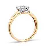 Goldsmiths Brilliant Cut 0.50ct Total Weight Diamond Cluster Ring In 18ct Yellow Gold
