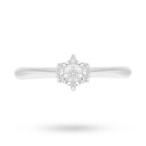 Goldsmiths 9 Carat White Gold 0.13 Carat Diamond Illusion Engagement Ring