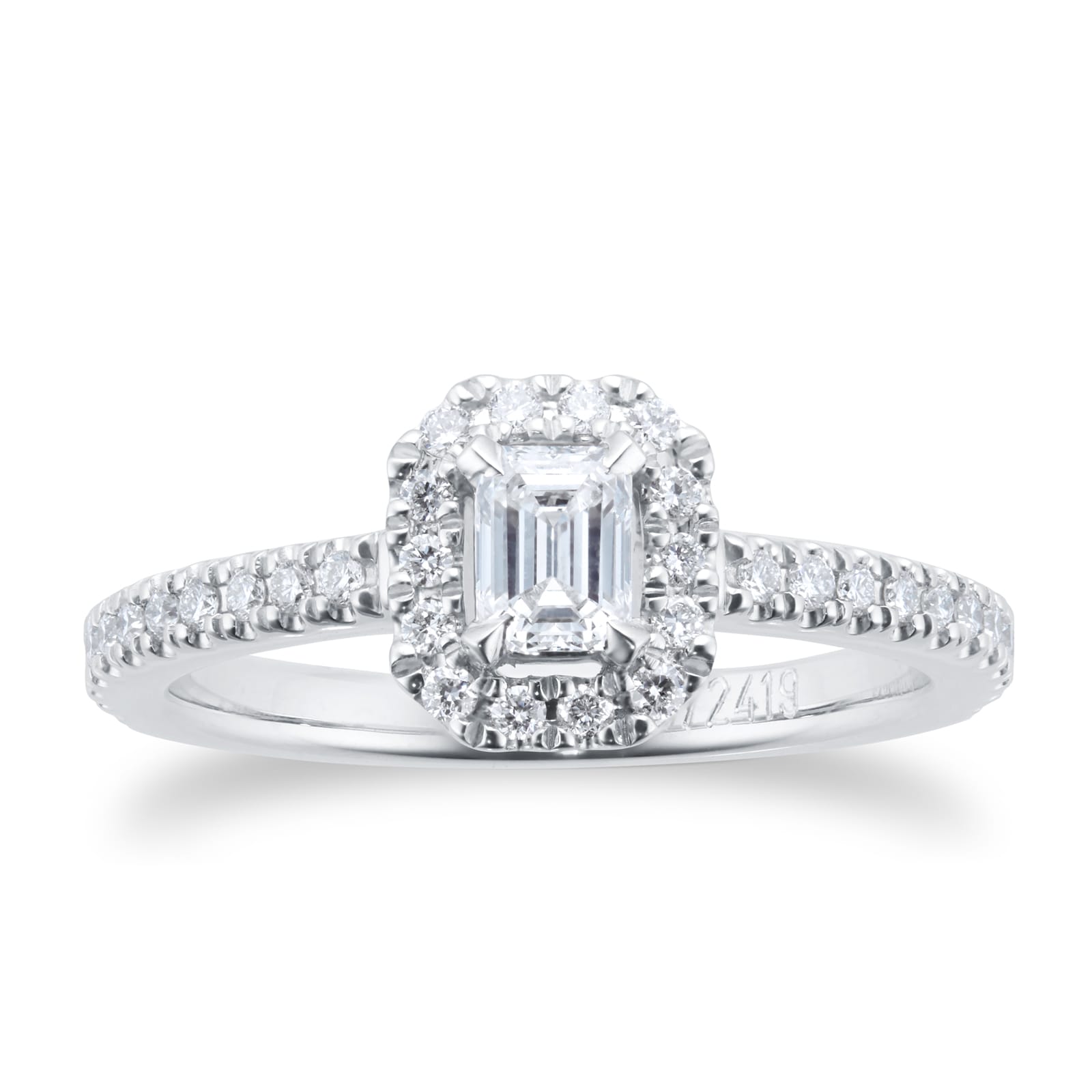 Amelia Platinum 0.50cttw Diamond Engagement Ring - Ring Size I