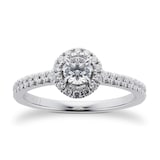 Mappin & Webb Amelia Engagement Ring With Diamond Band 0.50 Carat Total Weight - Ring Size L.5
