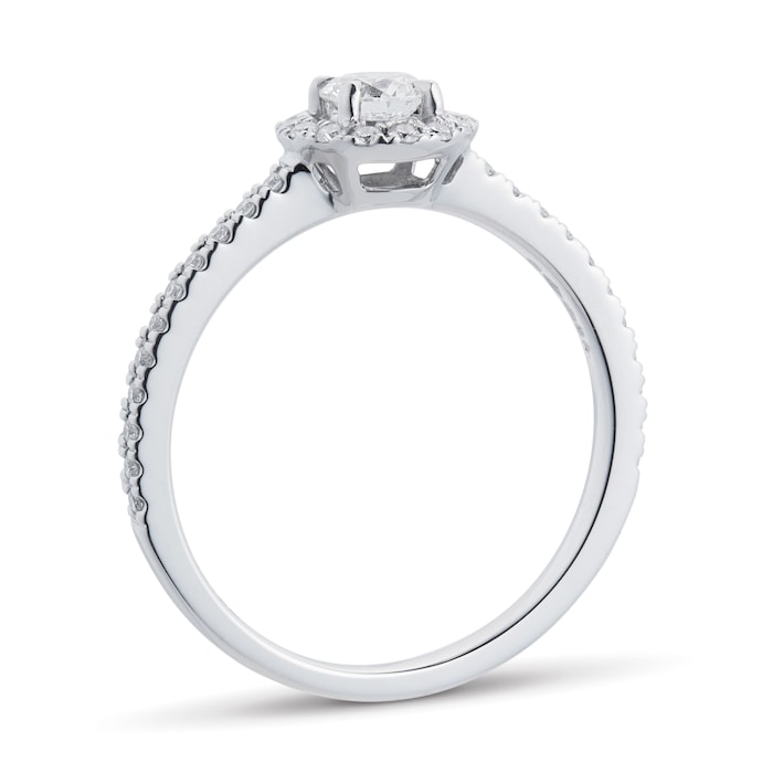 Mappin & Webb Amelia Engagement Ring With Diamond Band 0.50 Carat Total Weight - Ring Size K