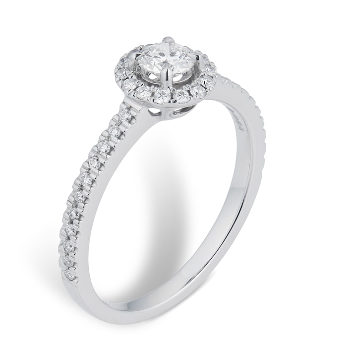 Mappin & Webb Amelia Engagement Ring With Diamond Band 0.50 Carat Total Weight - Ring Size K