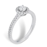 Mappin & Webb Amelia Engagement Ring With Diamond Band 0.50 Carat Total Weight - Ring Size J