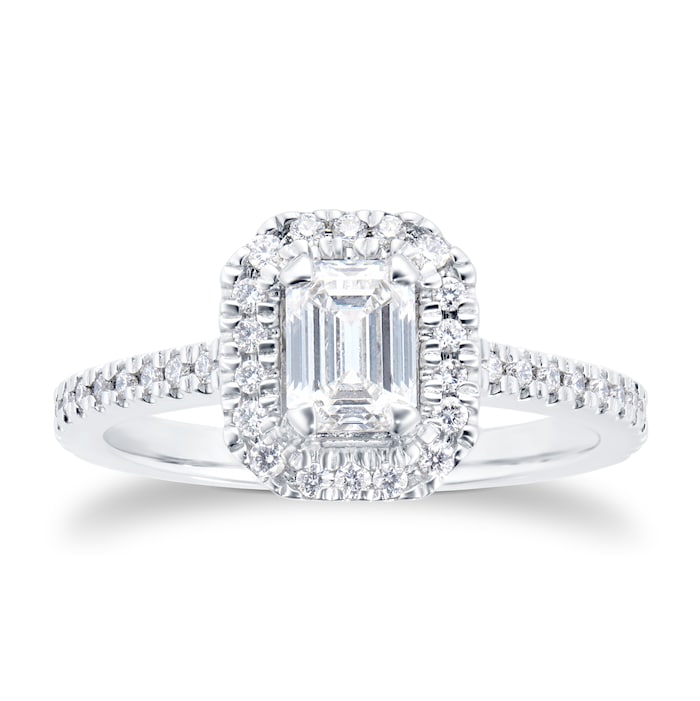 Mappin & Webb Amelia Platinum 0.90cttw Diamond Engagement Ring - Ring Size J