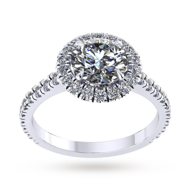 Amelia Platinum 0.90cttw Diamond Engagement Ring image