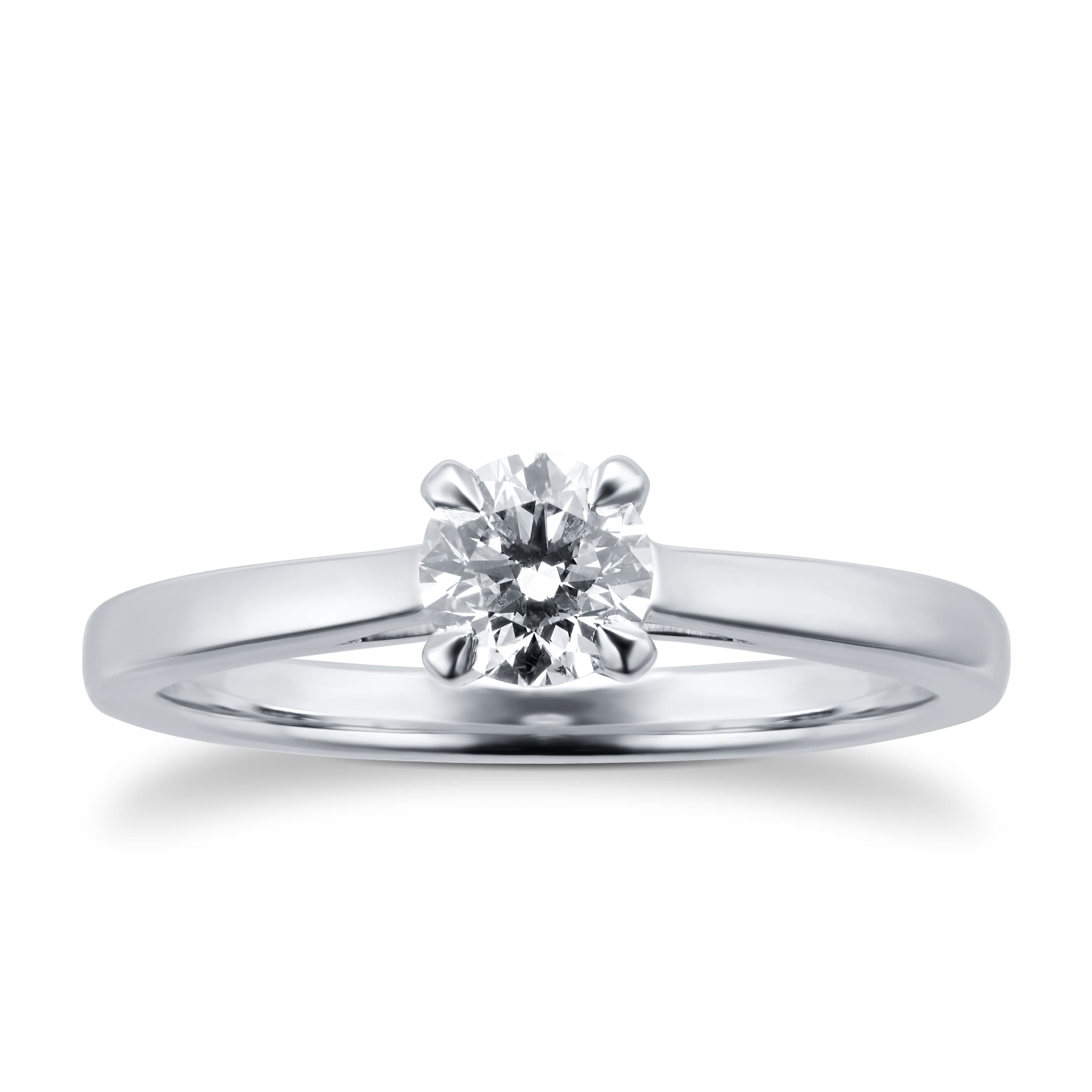 Belvedere Platinum 0.50ct Diamond Engagement Ring - Ring Size M