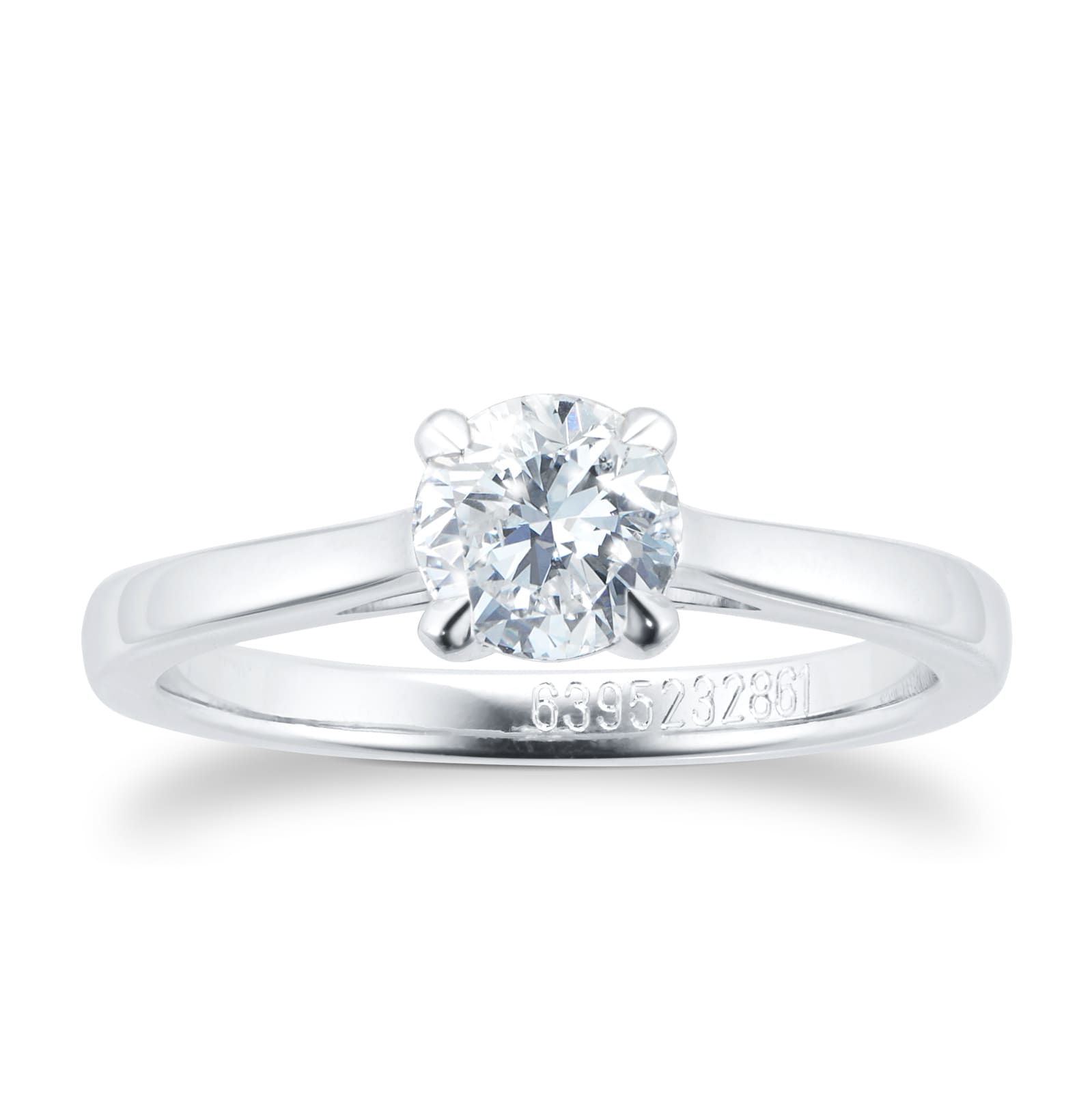 Belvedere Platinum 0.70ct Diamond Engagement Ring - Ring Size O