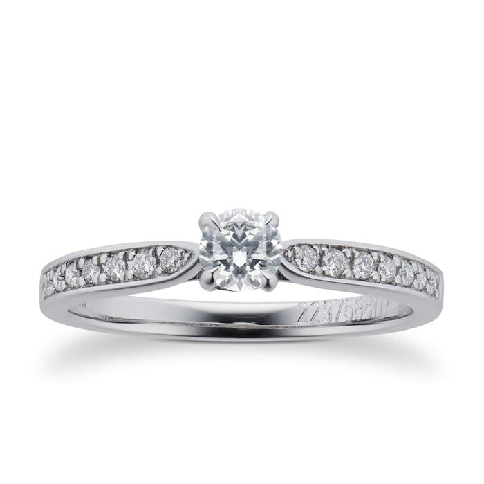 Mappin & Webb Boscobel Platinum 0.37cttw Diamond Engagement Ring