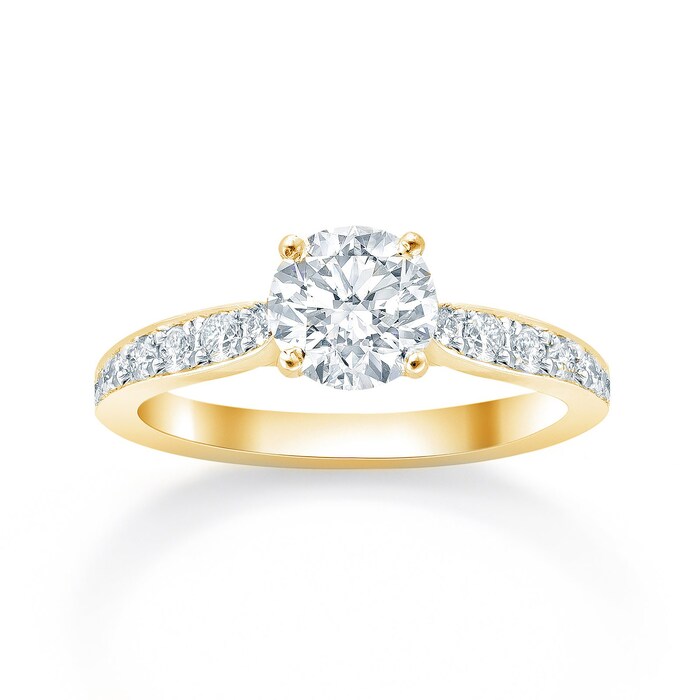 Mappin & Webb Boscobel 18ct Yellow Gold 0.42cttw Diamond Engagement Ring