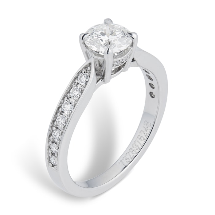 Mappin & Webb Boscobel Platinum 0.96cttw Diamond Engagement Ring - Ring Size H