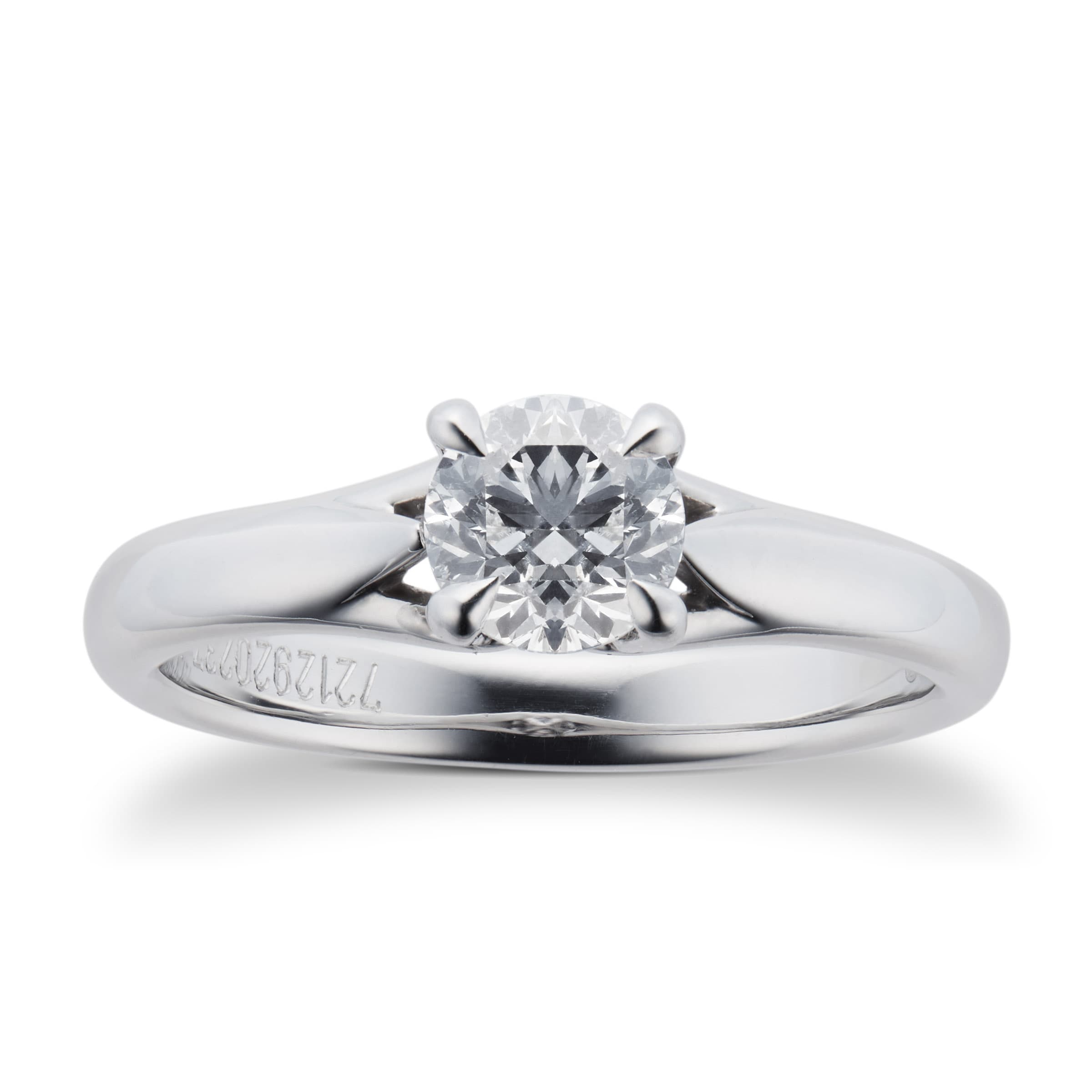 Ena Harkness Platinum 0.70ct Diamond Engagement Ring - Ring Size I