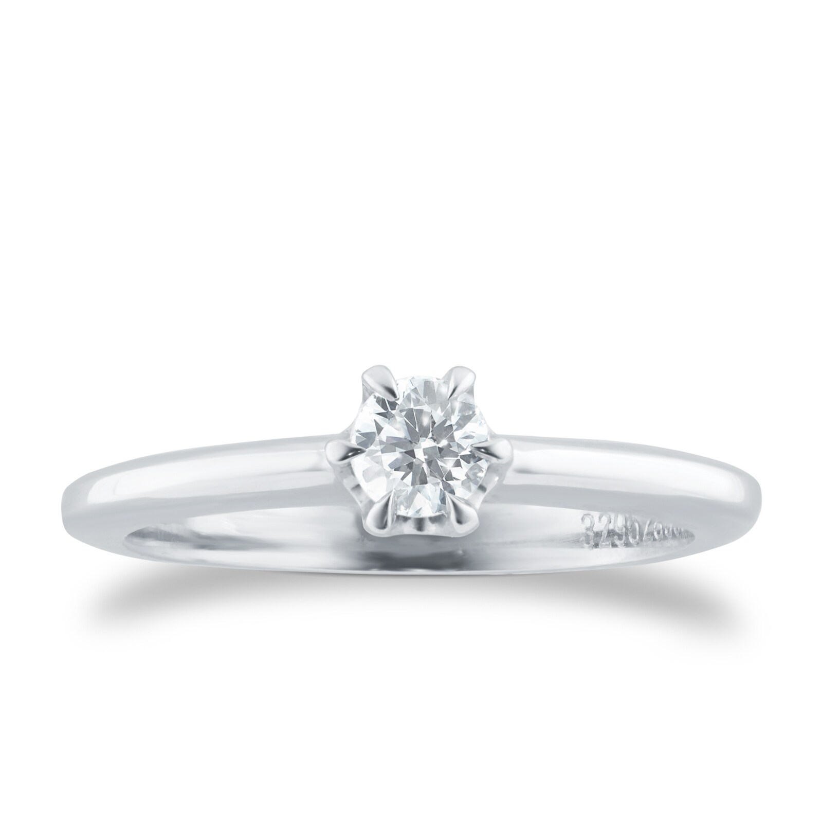 Hermione Platinum 0.25ct Diamond Engagement Ring - Ring Size N