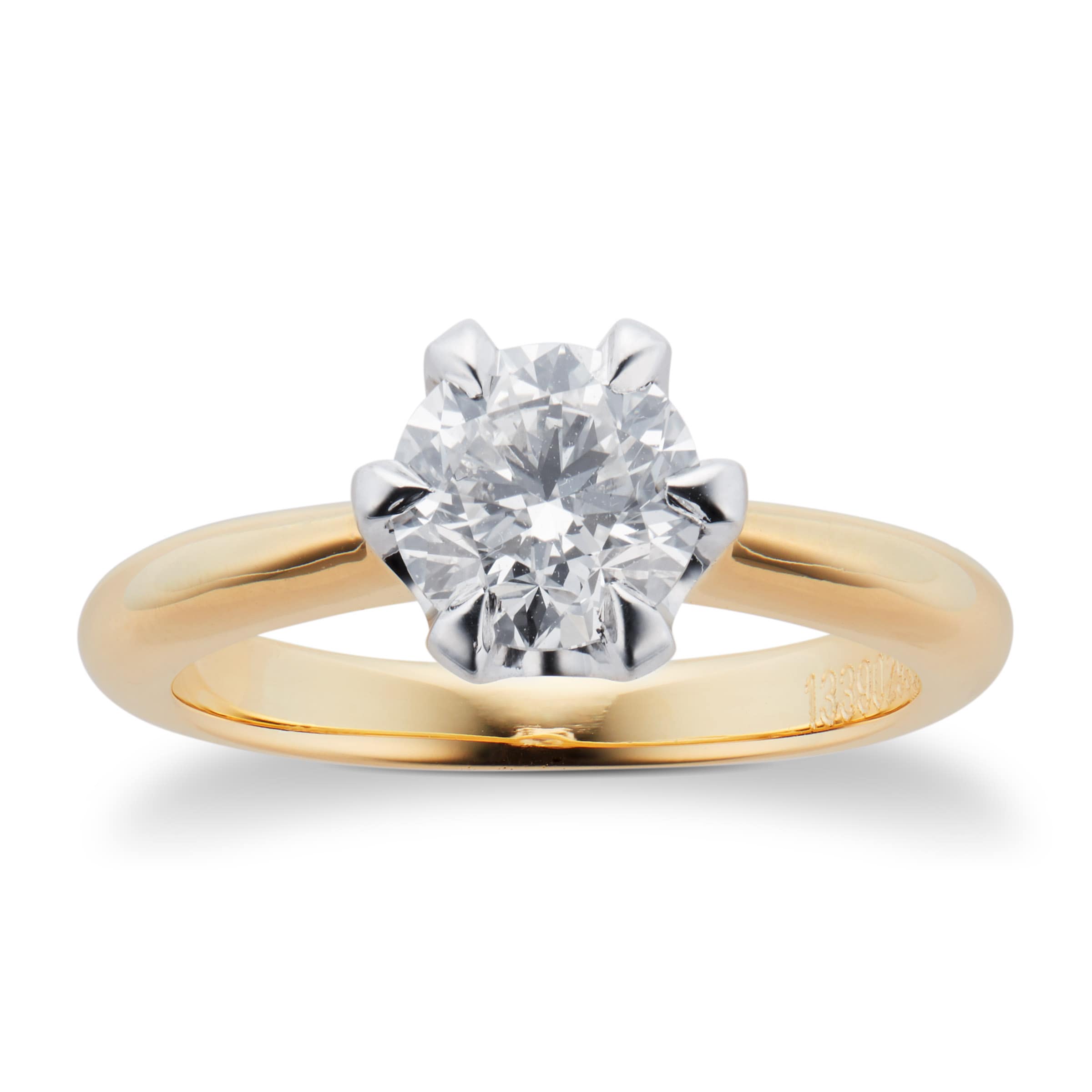 Hermione 18ct Yellow Gold 1.00ct Diamond Engagement Ring - Ring Size K