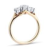 Mappin & Webb Ena Harkness Three Stone 18ct Yellow Gold 0.90cttw Diamond Engagement Ring