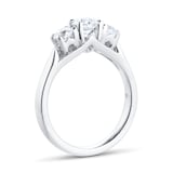 Mappin & Webb Ena Harkness Three Stone Platinum 0.90cttw Diamond Engagement Ring - Ring Size J