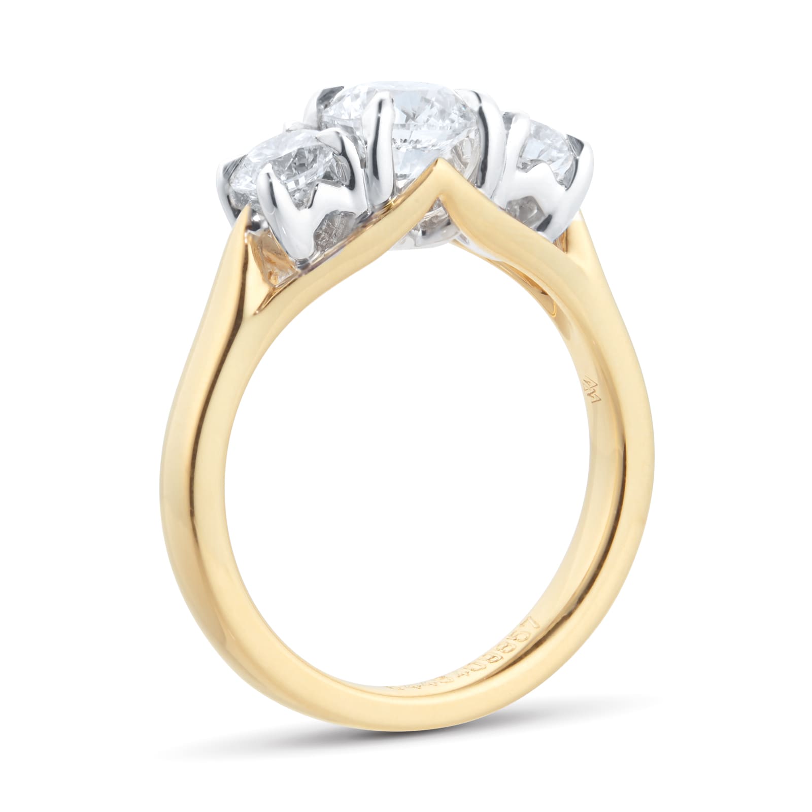 Mappin & Webb Ena Harkness Three Stone 18ct Yellow Gold 1.20cttw Diamond Engagement Ring Mappin & Webb Ena Harkness Three Stone 18ct Yellow Gold 1.20cttw Diamond Engagement Ring