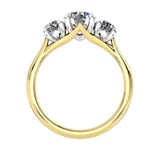 Mappin & Webb Ena Harkness Three Stone 18ct Yellow Gold 1.60cttw Diamond Engagement Ring - Ring Size N