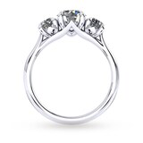 Mappin & Webb Ena Harkness Three Stone Platinum 1.60cttw Diamond Engagement Ring